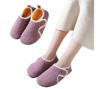 Generico Pantofole Peluche Donna Comode Peluche Pelose Ciabatte Da Camera Chiuse Davanti Caldo Antiscivolo Pantofole Da Casa Fuzzy Termiche Fluffy Slippers Da Camera Lavabili Elegante Ospiti Scarpe