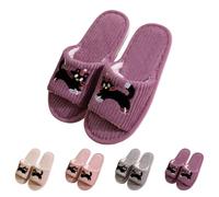 Generico Pantofole Peluche Donna Natalizie Invernali, Calde Antiscivolo Ciabatte Pelose Divertenti Con Suola In Gomma, Leggero Comode Pantofole Casa Slippers Per Interni Ed Esterni