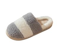 Generico Pantofole Unisex Coppie Uomo Invernali Cotone Peluche Baotou Calde Morbide Fondo Comodo Tinta Unita Ciabatte Boxeur Warm Antiscivolo