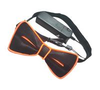 Genérico Papillon che al buio, papillon illuminato, costume flash cool - divertente cravatta a LED, al neon nuovi per luminosi, Halloween, festival di musica, Arancione 1