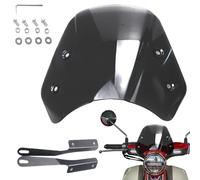 Genérico Parabrezza per moto, schermo per carenatura, design aerodinamico per protezione contro la pioggia, insetti lunghi viaggi su strada
