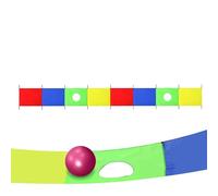 Generico Paracadute Ludico - 540x90x1cm Telo Giocattolo Pers Bambini Ø 6 M | Arcobalenos Gioco Set in Poliestere con Maniglie Giochi - attività di Gruppo per Scuola Asilo Esterno