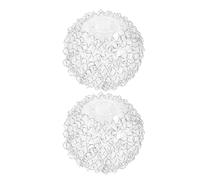 Generico Paralume in Vetro Rotondo per Lampada a Sospensione G9, Copertura Sferica Trasparente Filo Esterno in Alluminio, Set da 2 Pezzi per Illuminazione Contemporanea di Soggiorno e Sala