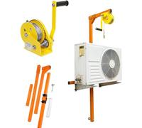 Generico Paranco Manuale Portatile - Set di Attrezzi per Sollevamento ad Alta Resistenza da 250 cm per Installazione di condizionatori d'Aria e Telaio di Supporto per Attrezzature da Esterno.