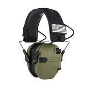 Generico Paraorecchie Cuffie antirumore Amplificazione del suono uditive Sport d'impatto pieghevoli(Black)