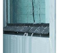 Generico Parapioggia in Gomma con barriera antigoccia per finestre, barriera antigoccia autoadesiva per finestre - 5 m, deflettore antigoccia in Gomma, deviatore d'Acqua e Guarnizione perimetrale per