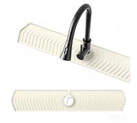 Generico Paraspruzzi per lavello in Silicone Tappetino per Rubinetto lavello Pieghevole Lungo 76 cm con Blocco Regolabile Paraspruzzi per Cucina Dietro Il Rubinetto (Bianco)