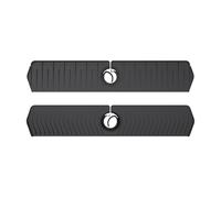 Generico Paraspruzzi per lavello in Silicone Tappetino per Rubinetto lavello Pieghevole Lungo 76 cm con Blocco Regolabile Paraspruzzi per Cucina Dietro Il Rubinetto (Nero)