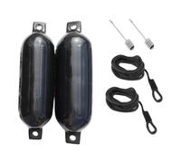 Generico Paratia Barca Gonfiabile PVC 40x11cm 500g Caduno Antiperdita - Paraurti Marino Resistente UV per Protezione Attracco, Coppia con Valvola & Corde