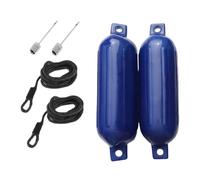 Generico Paratia Barca Gonfiabile PVC 40x11cm 500g Caduno Antiperdita - Paraurti Marino Resistente UV per Protezione Attracco, Coppia con Valvola & Corde