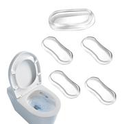 Generico Paraurti per Sedile WC Bidet - Set 5 Pezzi | Cuscinetti in Silicone con Adesivo Forte per Rialzo E Livellamento Sedile Toilette | Ricambio Universale per Bagno Casa, Hotel, Dormitorio