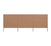 Generico Paravento a 3 Pannelli in Tessuto 400x80 cm Grigio Talpa,Casa e Giardino,Prato e Giardino,Vita all'aperto,Ombrelloni e parasole-47143