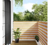 Generico Paravento per Balcone Striscia Gialla e Bianca 120x700 cm,Giallo e Bianco,2.1kg,42002045