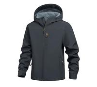Generico Parka Uomo Invernale Antipioggia Giubbino In Pile Calda Giubbotto Impermeabile Con Cappuccio E Zip Oversize Cappotto Sherpa Da Sci Casual Abbigliamento Trekking Inverno Grigio L