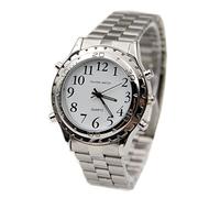 Generico Parlare da soli per non vedenti Guarda o non vedenti Orologio da uomo inglese (Silver, One Size)