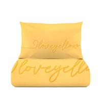 Generico Parure Copripiumino Singolo I Love Yellow Quotes