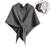 Generico Pashmina Shawl Wraps for Women, Women’s Solid Color Triangle Shawl, Wraps Cardigan Cape, Dressy Travel Warm Wrap Scarf (B)