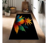 Generico Passatoia ingresso 50 x 140 cm arte astratta, tappeto lungo corridoio frutta ananas foglie - tappeto lavabile antiscivolo per camera da letto cucina ingresso