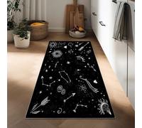 Generico Passatoia ingresso 50 x 140 cm arte celestiale, tappeto lungo corridoio costellazione sole luna - tappeto lavabile antiscivolo per camera da letto cucina ingresso