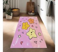 Generico Passatoie Lunghe per Corridoio 40 x 120 cm, Tappeto Antiscivolo Dessin Animé Simple Étoile Cœur - Tappeto Stretto Passatoia Lavabile Rose per Scale Cucina Ingresso Corridoio