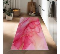 Generico Passatoie Lunghe per Corridoio 40 x 120 cm, Tappeto Antiscivolo Élégant Luxueux Peinture À L'Encre Moderne - Tappeto Stretto Passatoia Lavabile Or Rose per Scale Cucina Ingresso Corridoio