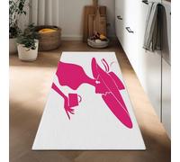 Generico Passatoie Lunghe per Corridoio 40 x 120 cm, Tappeto Antiscivolo Élégant Moderne Féminin Minimaliste - Tappeto Stretto Passatoia Lavabile Rose-Blanc per Scale Cucina Ingresso Corridoio