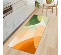 Generico Passatoie Lunghe per Corridoio 50 x 140 cm, Tappeto Antiscivolo Astratto Ellisse Strisce - Tappeto Stretto Lavabile Minimalismo per Scale Cucina Ingresso Corridoio