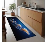 Generico Passatoie Lunghe per Corridoio 50 x 140 cm, Tappeto Antiscivolo Élégance Océan Animaux Méduse - Tappeto Stretto Passatoia Lavabile Bleu Foncé per Scale Cucina Ingresso Corridoio