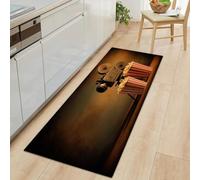 Generico Passatoie Lunghe per Corridoio 50 x 140 cm, Tappeto Antiscivolo Film Macchina Fotografica Popcorn - Tappeto Stretto Lavabile Stile Vintage per Scale Cucina Ingresso Corridoio