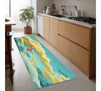 Generico Passatoie Lunghe per Corridoio 60 x 180 cm, Tappeto Antiscivolo Surréalisme Plantes Onirique Animaux - Tappeto Stretto Passatoia Lavabile Cyan Clair per Scale Cucina Ingresso Corridoio