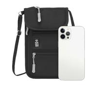 Generico Passport Bag, Travel Passport, Anti Theft Document Holder Card Carrier, Lightweight Secure Pouch, Hidden Cross Body Organizer for Daily Hiking Running Vacation, 21x0.5x13cm