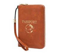 Generico Passport Cover - PU, Zipper Waterproof Multi-Compartment Blocking