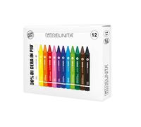 Generico PASTELLI TINTA UNITA CERA SUPER CONF.12 PEZZI COLORE ASSORTITI