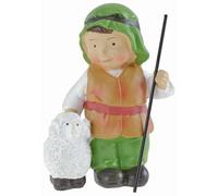 Generico Pastorello con Agnello in Resina cm 10 Stile Bambino Oliver