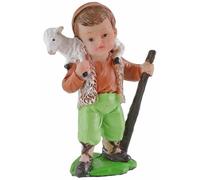 Generico Pastorello con Agnello in Resina cm 7 Stile Bambino Oliver