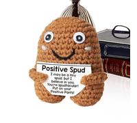Generico Patata emotiva - patata | Wool Inspirational Wewl all'uncinetto | Supporto emotivo Plushing Home Decorazioni per la casa | Decorazione del desktop artigianale a maglia a mano per auto a casa