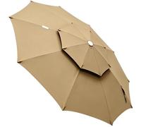 Generico Patio Umbrella Replacement Canopy Outdoor Fabric Shade Cover | Weather Resistant Replacement Umbrella Top for Outdoor Use, Designed to Provide Shade Over Patio Tables, Gardens, Decks and B
