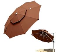 Generico Patio Umbrella Replacement Canopy Outdoor Fabric Shade Cover | Weather Resistant Replacement Umbrella Top for Outdoor Use, Designed to Provide Shade Over Patio Tables, Gardens, Decks and B