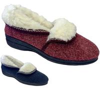 Generico Patrizia Azzi AZ39 Pantofole Invernali Donna in Lana Cotta, Suola Antiscivolo, Fodera in Tessuto Pesante, Made in Italy (Bordò, 40, Sistema Taglie Calzature EU, Adulto, Numero, Media, 40)