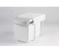 Generico Pattumiera ad Incasso da Cucina, Estraibile, Doppio Contenitore Ciascuno 20 l Plastica ABS 48x34 - h41 cm