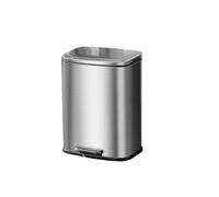 Generico Pattumiera di grande capacità in acciaio inox for la spazzatura da cucina con secchio interno rimovibile, pattumiera a pedale, compatibile casa e ufficio(13 L)