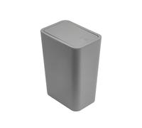 Generico Pattumiera for bagno - piccola da 10 litri con coperchio a pressione, compatibile WC, camera letto, soggiorno, cestino for rifiuti in plastica(1 Pack Grey)