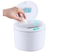 Generico Pattumiera Senza Contatto: ABS Resistente 3 Litri | Della Spazzatura Con Sensore Di Movimento Intelligente Senza Tocco Per Auto | Snack Box Per Fazzoletti Elettrici Domestici | Pattumi