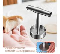 Generico Patty Press - Nonstick Stainless Steel Kitchen Gadget for Steak Sandwich | Ergonomic Handle with Easy Grip, Hamburger Smasher Tool Food Press, Flat Burger Shaping Tool for Home Cooking