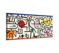 Generico Paul Klee - il ricco porto, un'immagine di viaggio - quadro stampa su tela con telaio in legno - 80x40 cm