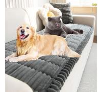Generico Pawcart Couch Cover, Paw Lounge Plush Pet Couch Cover, Pet-Friendly Non-Slip Washable Couch Protector, Ultra-Soft Fluffy Plush Sofa Protector for Dogs Cats (Black,27.6 × 83 in)