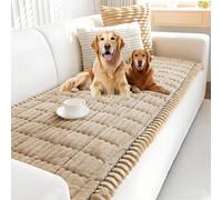 Generico Pawcart Couch Cover, Pawlounge Plush Couch Cover, Non-Slip Washable Couch Covers for Pets, Ultra-Soft Fluffy Plush Sofa Protector for Home (Coffee,23.6 * 82.7in)