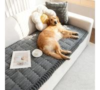 Generico Pawcart Couch Cover, Washable Non-Slip Sofa Cover Fuzzy Couch Cover for Pet, Ultra-Soft Fluffy Plush Sofa Protector for Home Dog and Cat (Drak Gray,24 x 36 in)