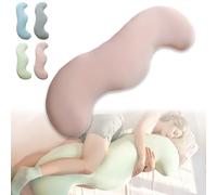Generico Pea Pod Body Pillow for Adults, Cooling Body Pillo, Full Body Support Pillow for Side Sleepers, Soft and Supportive Pillows forSleeping & Lumbar Support (Pink,31.5 in (for 4'9" below))
