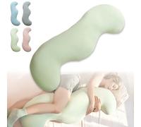 Generico Pea Pod Body Pillow for Adults, Cooling Body Pillo, Full Body Support Pillow for Side Sleepers, Soft and Supportive Pillows forSleeping & Lumbar Support (Green,47.2 in (for 5'5" above))